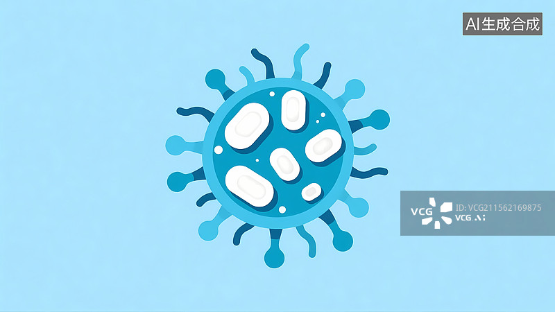 【AI数字艺术】白细胞吞噬细胞自我免疫三维卡通插画图片素材