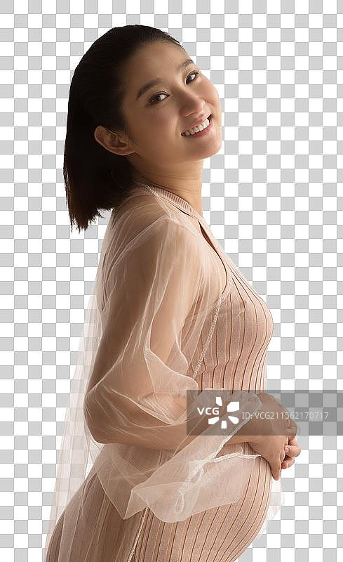 孕妇抚摸肚子图片素材