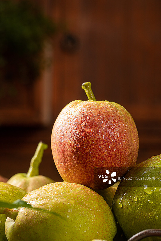 库尔勒香梨 新鲜水果图片素材