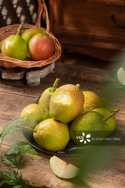 库尔勒香梨 新鲜水果图片素材