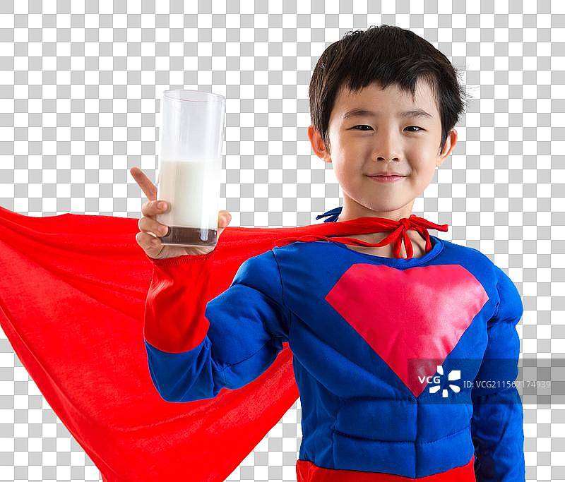 小男孩扮超人图片素材