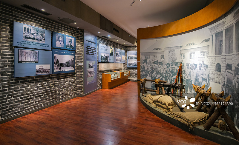 山东济南胶济铁路博物馆第三展厅“风雨沧桑路”图片素材