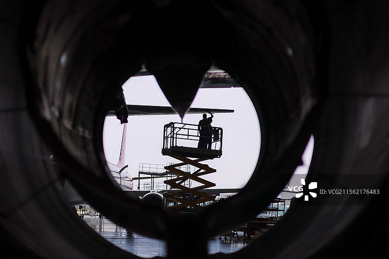 民航飞机维修图片素材