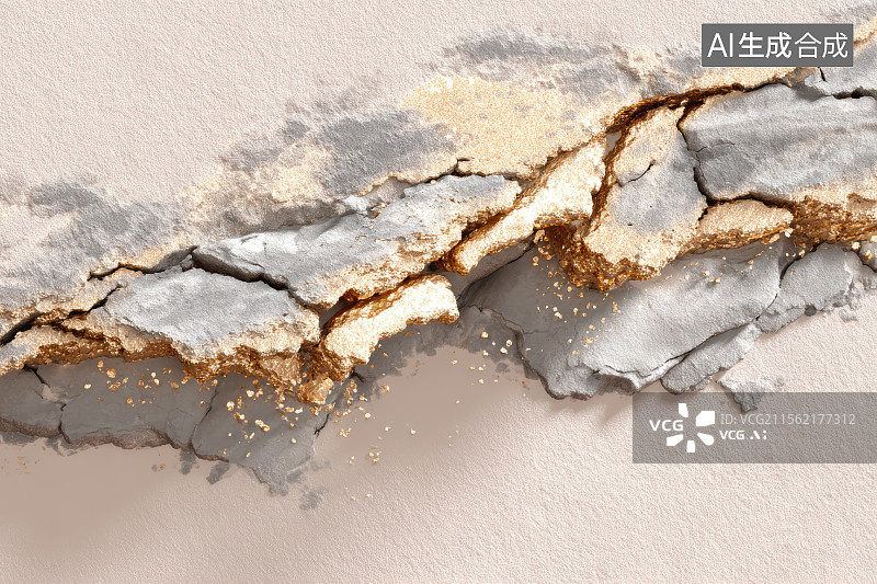【AI数字艺术】墙体裂缝与剥落的细节图片素材