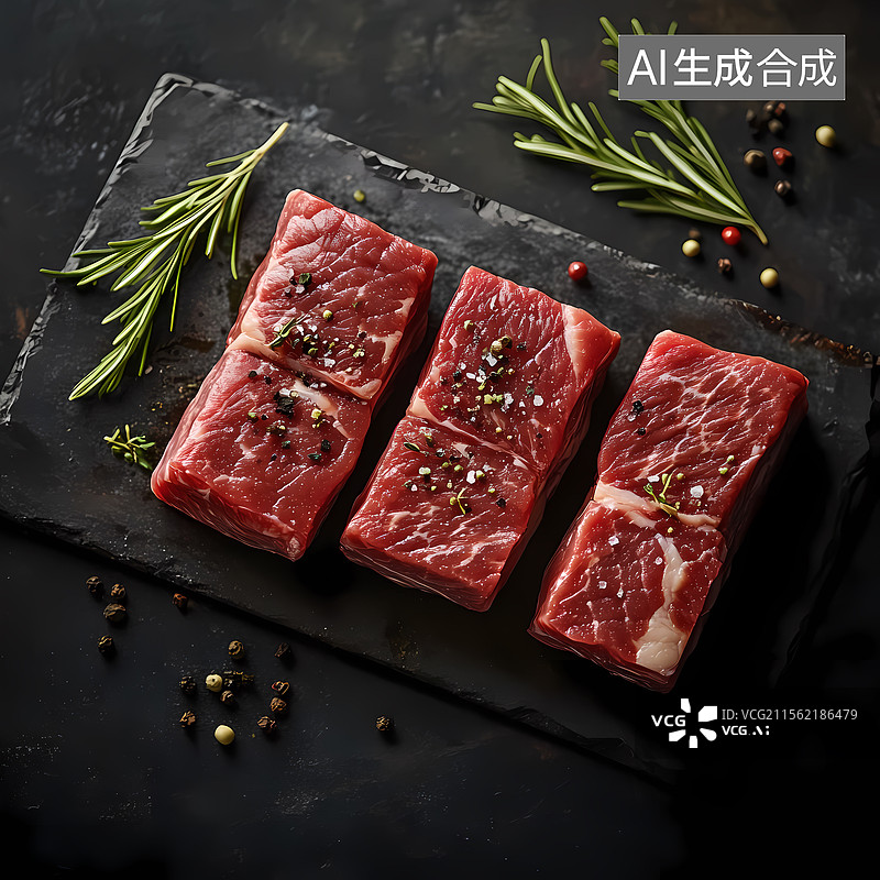 【AI数字艺术】新鲜的牛肉图片素材