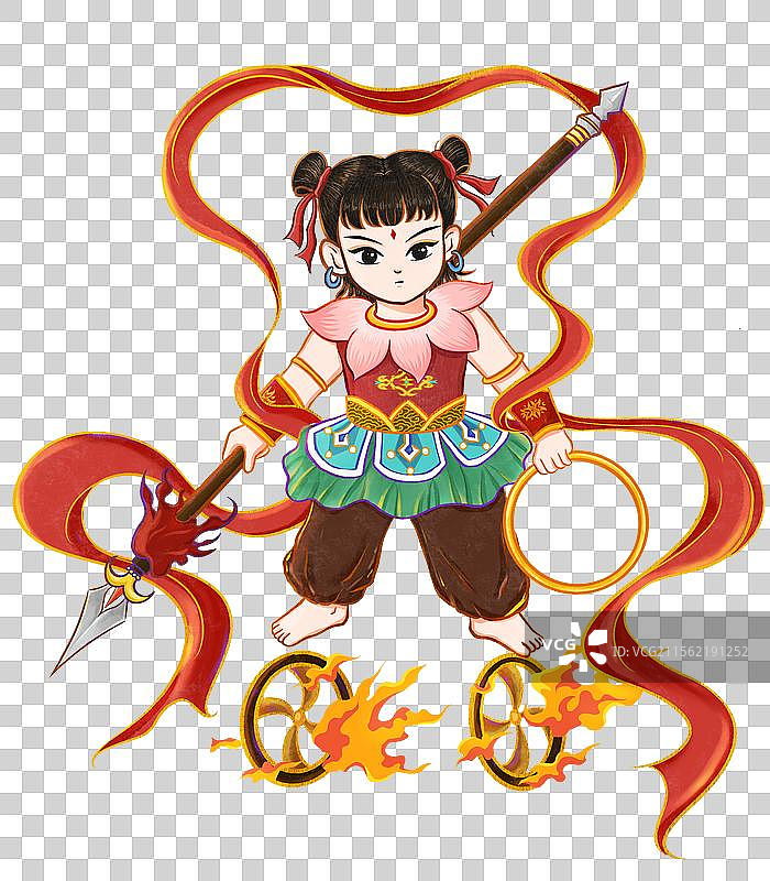 哪吒卡通元素图片素材