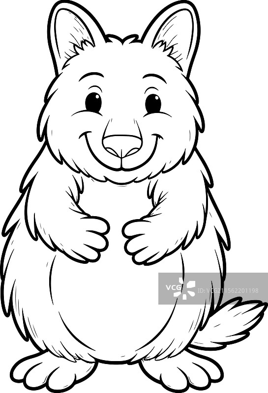 袋熊线条艺术图片素材