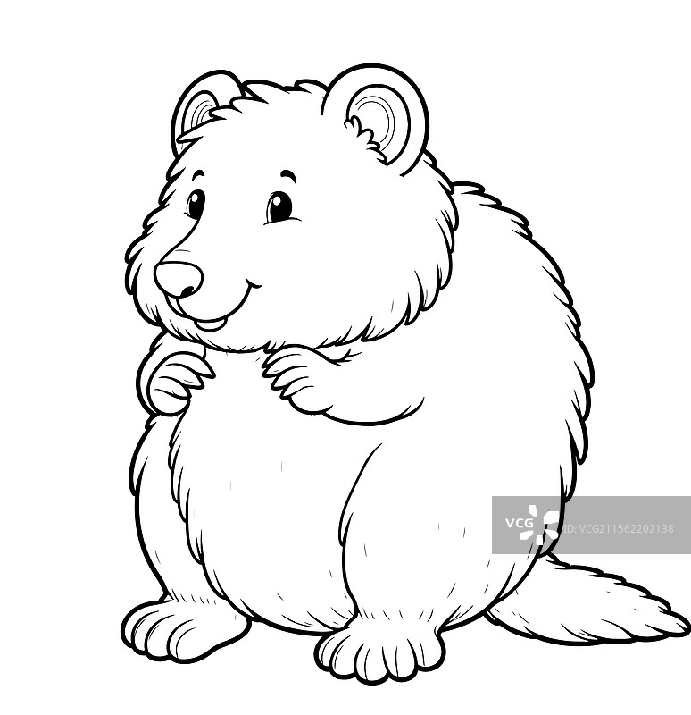 袋熊线条艺术图片素材