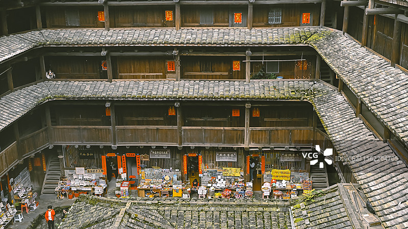 漳州南靖土楼四菜一汤图片素材