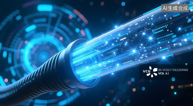 【AI数字艺术】高科技电缆接头图片素材