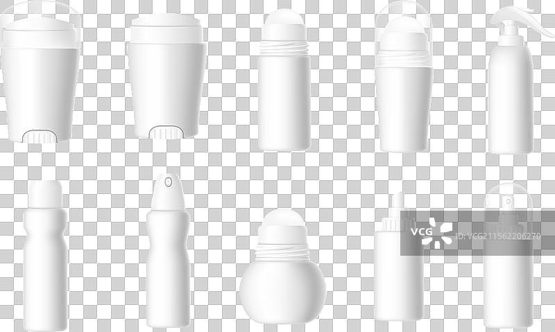 一套空白的滚珠止汗剂模板图片素材