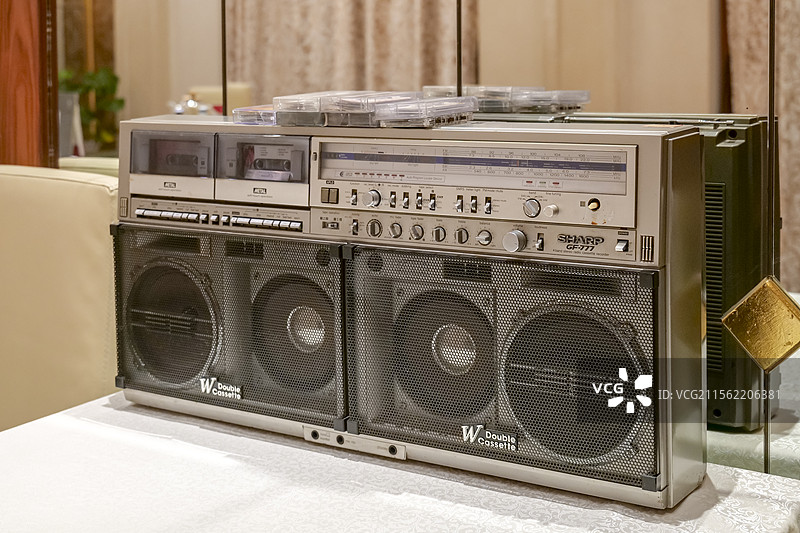 老式收录机 山东济南小广寒电影博物馆图片素材