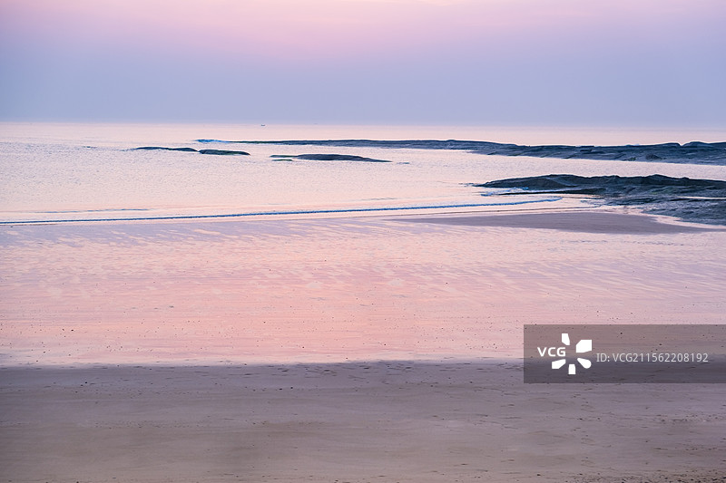 日照海边沙滩唯美风光图片素材