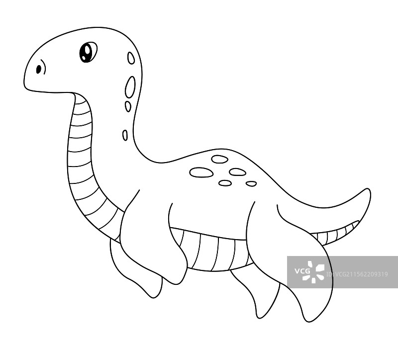 恐龙角色的涂色页图片素材