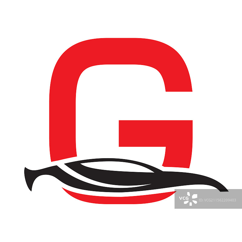 字母G的汽车标志设计概念图片素材