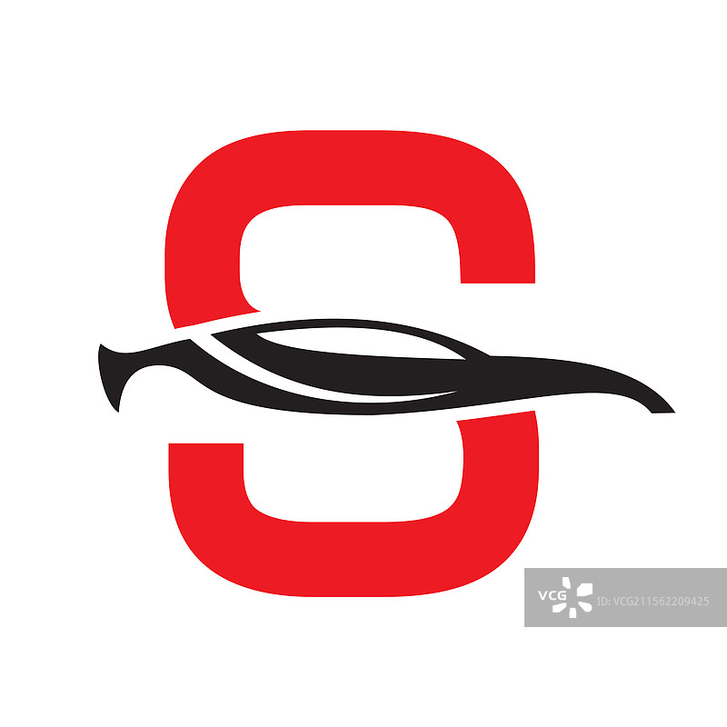 字母S的汽车标志设计概念图片素材