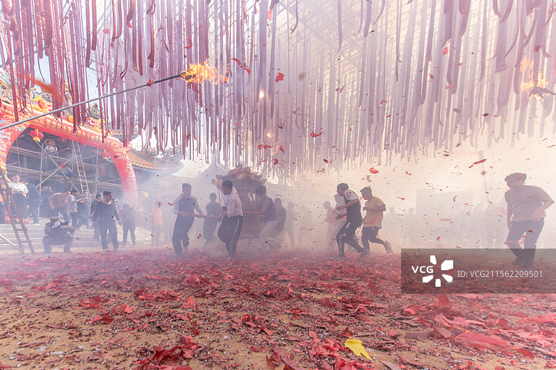 蔡店"绕炮阵"图片素材