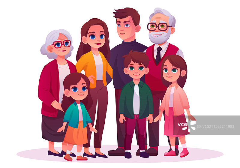 快乐的家庭拥抱，人物角色，大孩子们图片素材