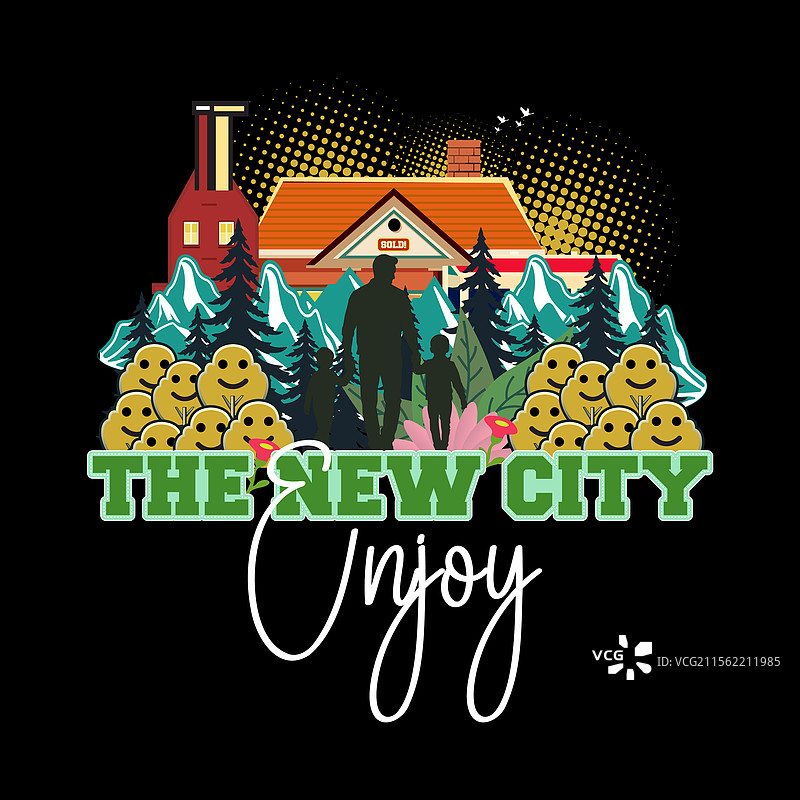 现代新城市男装T恤设计图片素材