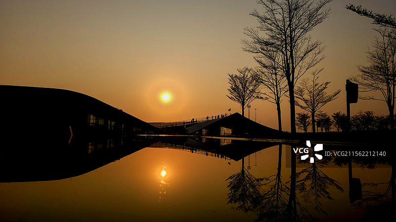 海口天空之山日落图片素材