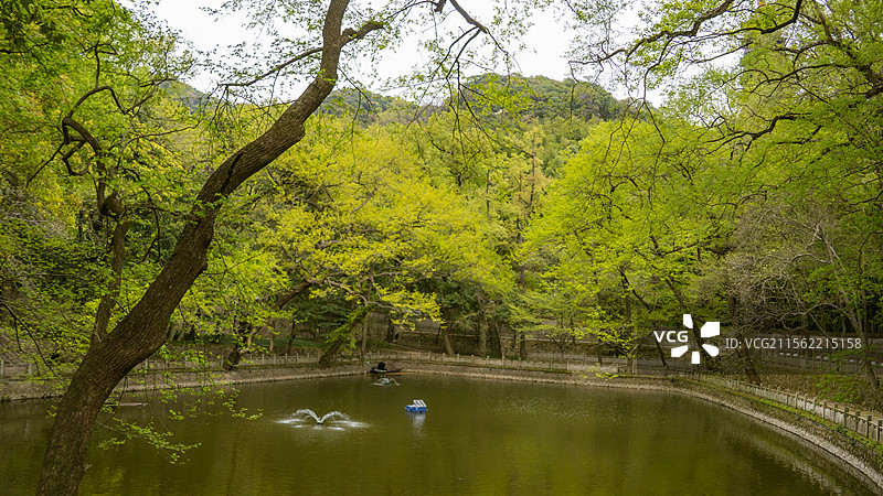 天童寺外万工池图片素材