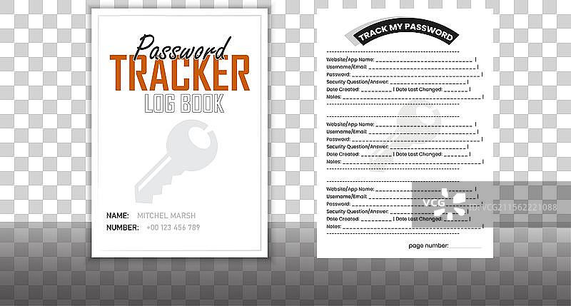 密码跟踪日志本图片素材