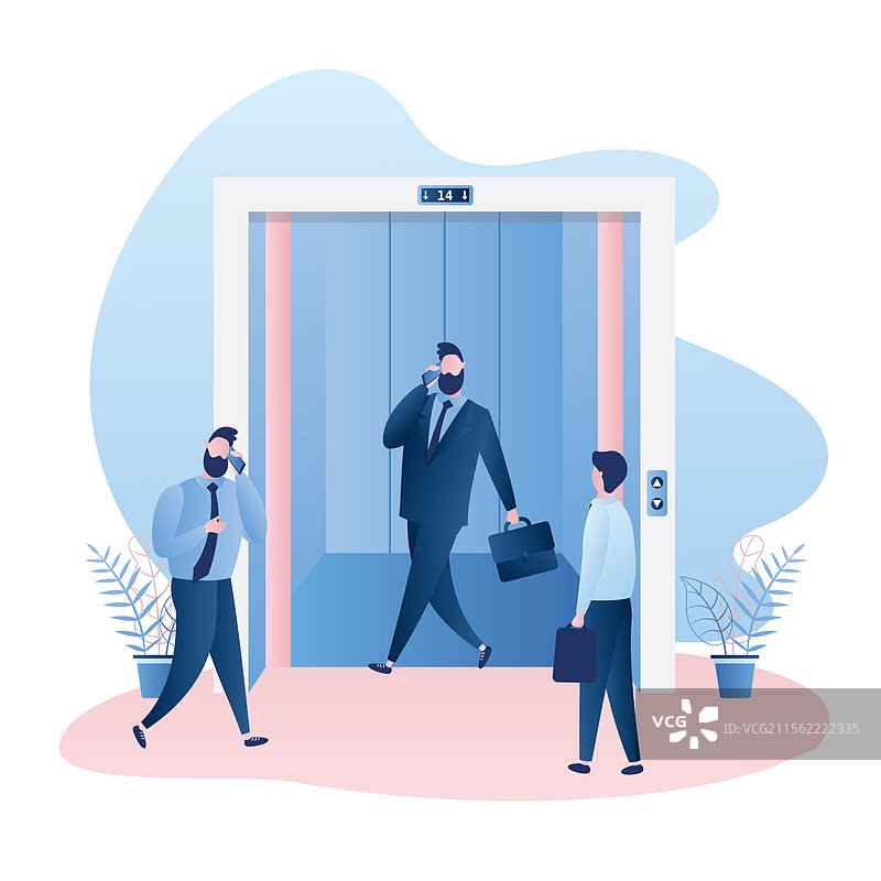 电梯或升降机，门敞开不同图片素材