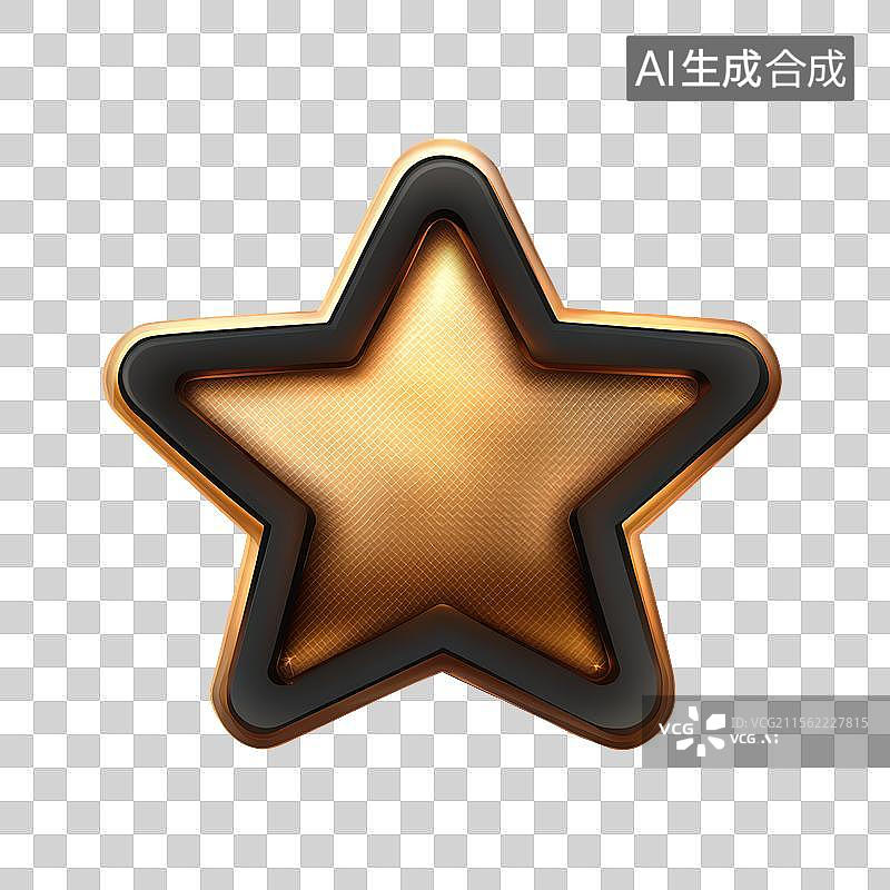 【AI数字艺术】3D渲染免扣图元素卡通星星五角星图片素材
