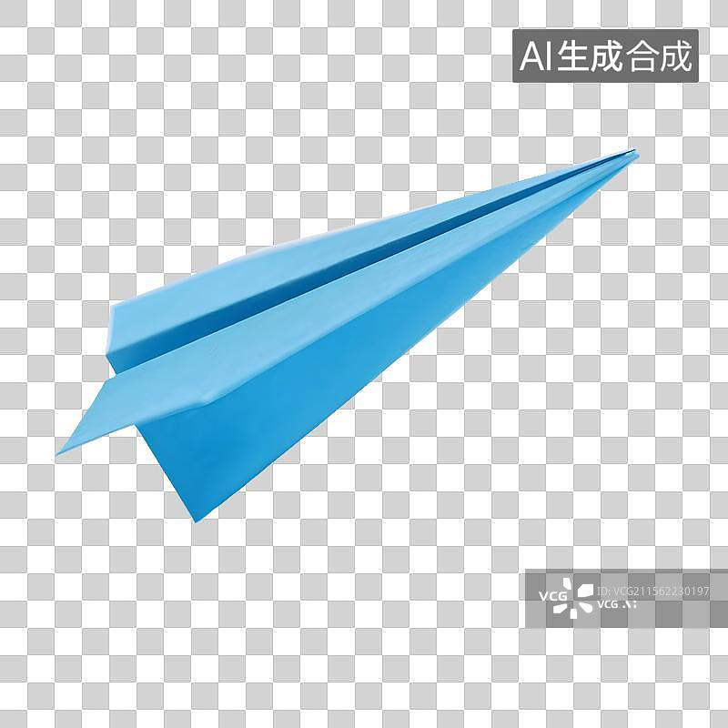 【AI数字艺术】卡通纸飞机三维元素图片素材