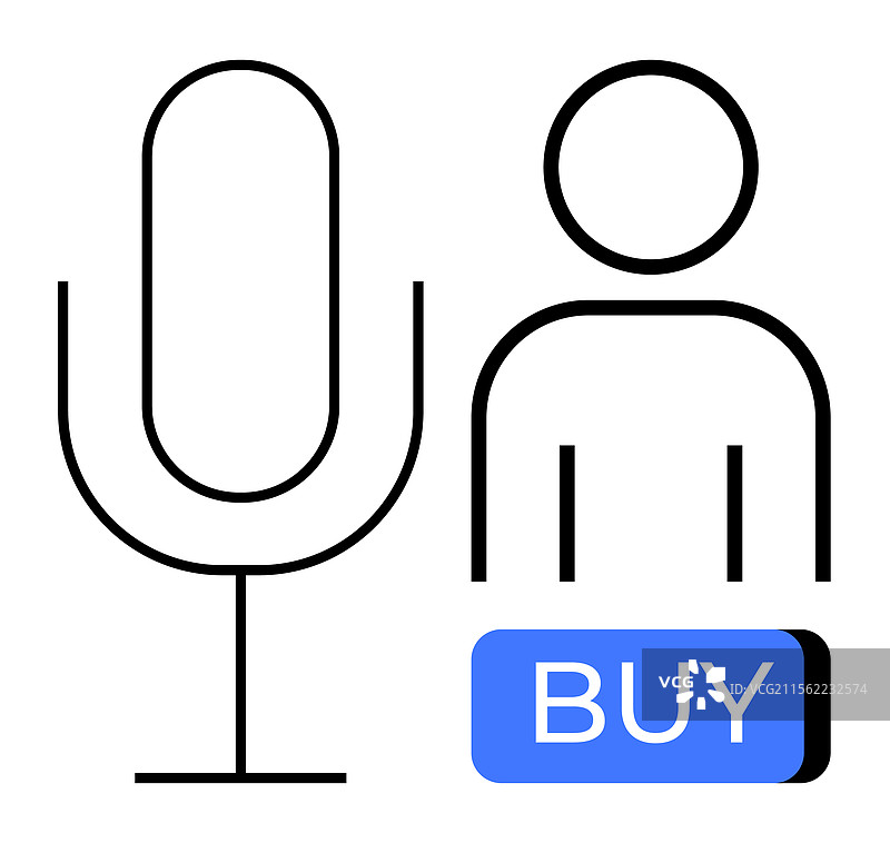 在线购物的语音命令技术图片素材