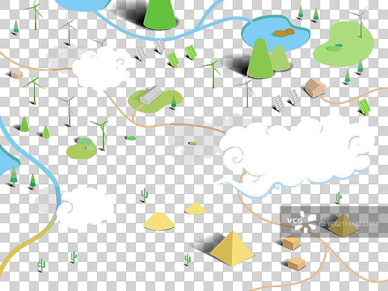 在天空下的沙漠化图片素材