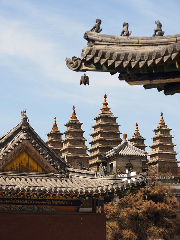 呼和浩特五塔寺图片素材