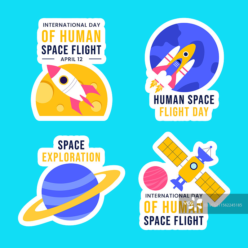 太空旅行社交媒体标签图片素材