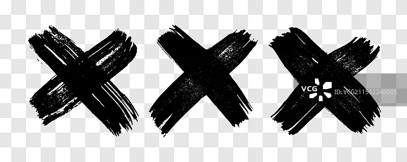 黑色刷子交叉符号图片素材