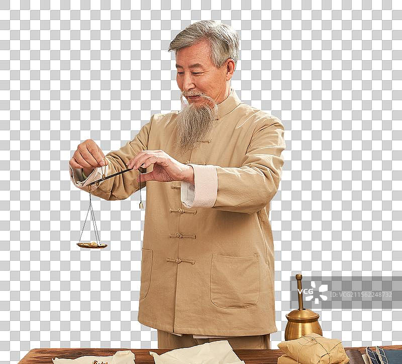 老中医称中药图片素材