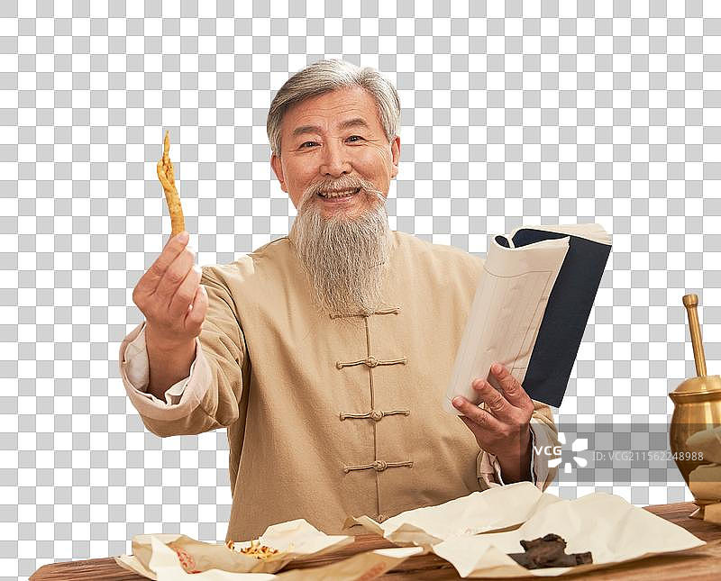 老中医研究中草药图片素材