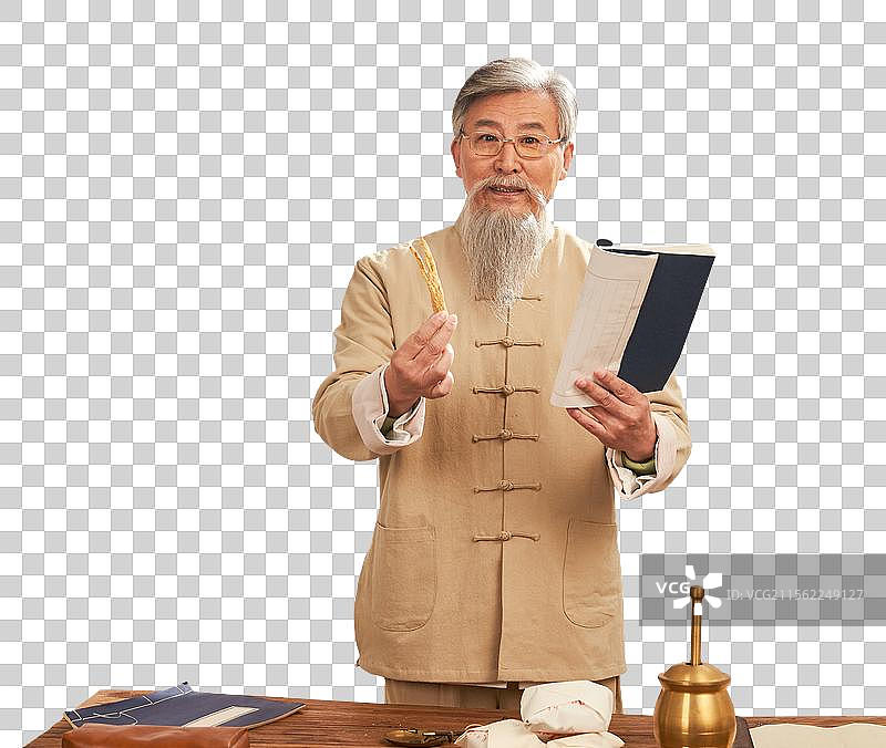 老中医研究中草药图片素材