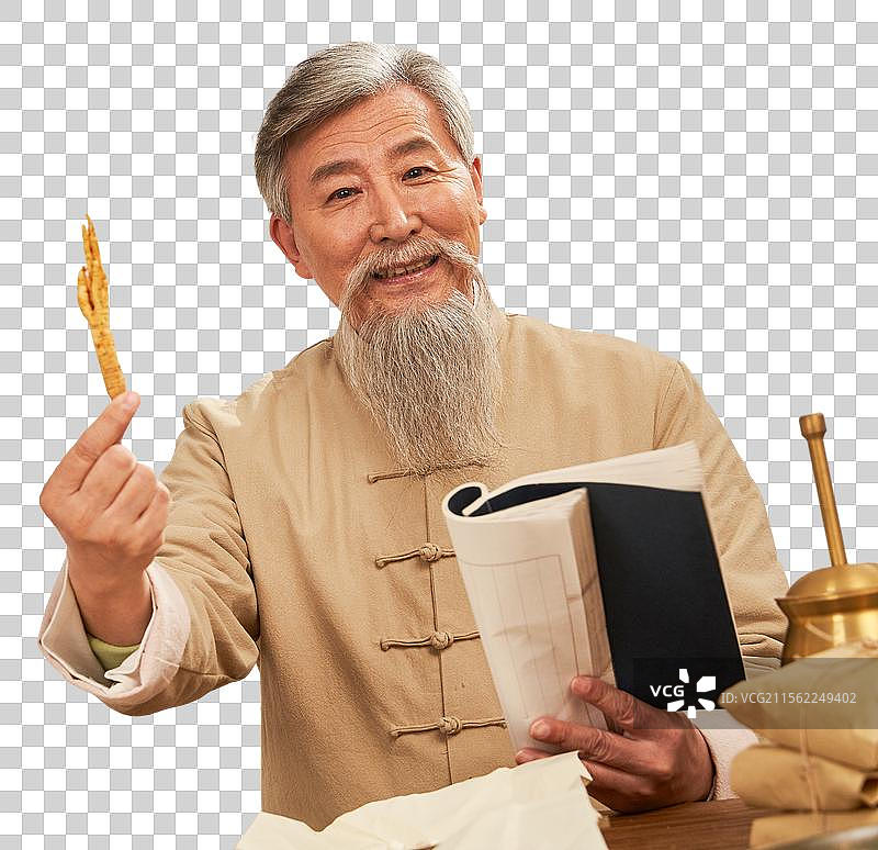 老中医研究中草药图片素材