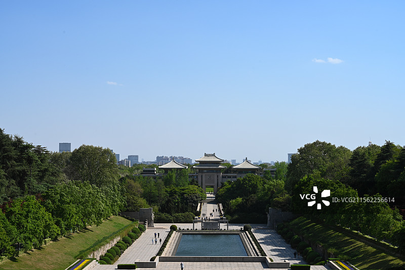 南京雨花台景区，雨花台烈士陵园，雨花台烈士纪念碑，雨花台烈士雕像群，雨花台纪念馆，忠魂亭图片素材