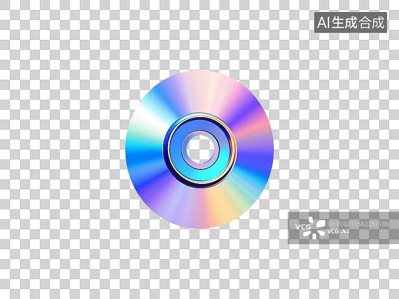 【AI数字艺术】半透明镭射风格3D光碟矢量图标图片素材