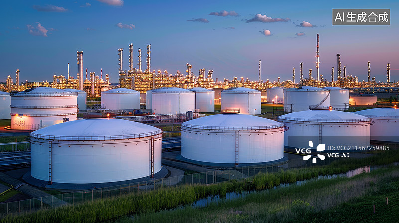 【AI数字艺术】化工厂图片素材