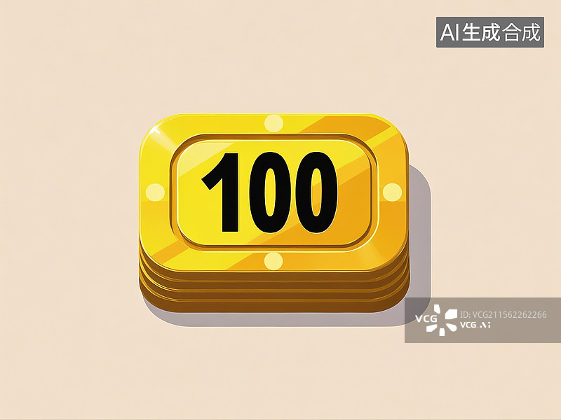 【AI数字艺术】叠在一起的黄金筹码图片素材