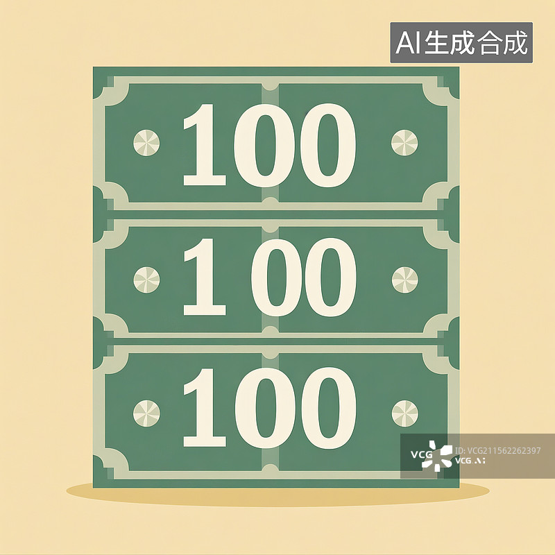 【AI数字艺术】100元代金券练功券图片素材