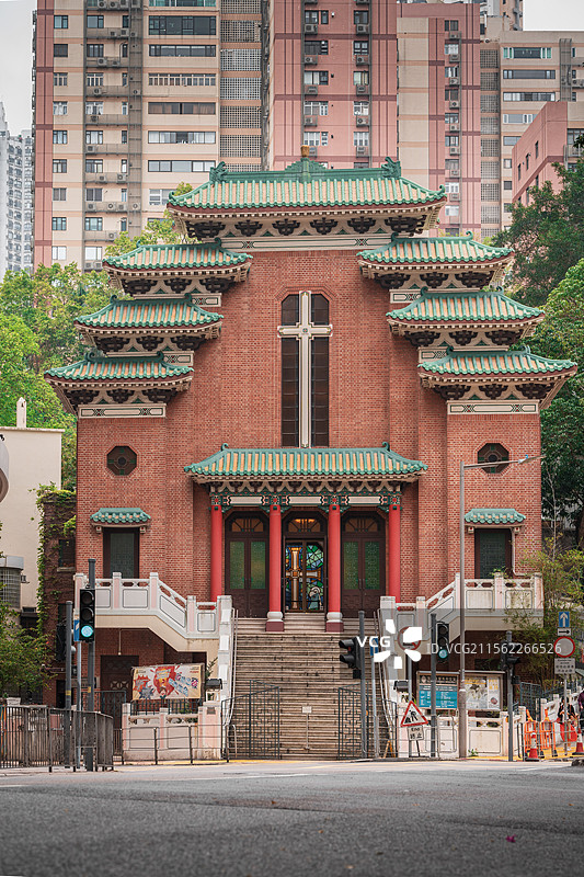 香港中式风格教堂——圣公会圣玛利亚堂图片素材