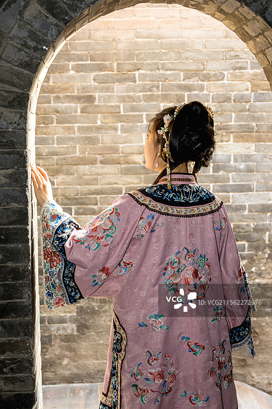 晋商大小姐平遥古城古装古建日升昌人像摄影图片素材