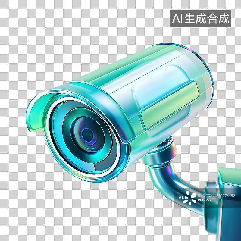 【AI数字艺术】三维立体科技感监控视频图片素材