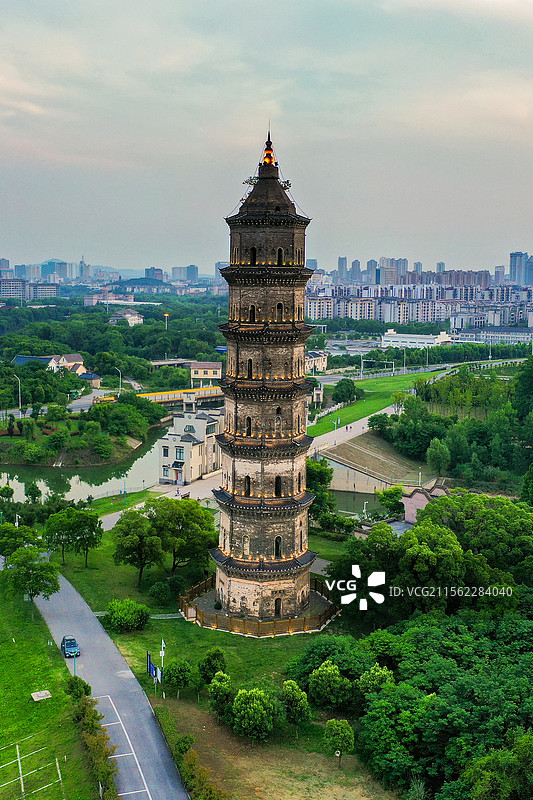 池州清溪塔+安徽省池州市贵池区清溪塔-竖幅图片素材