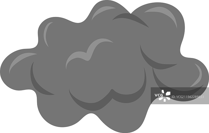 灰色云朵、黑色云朵的扁平设计卡通图案图片素材