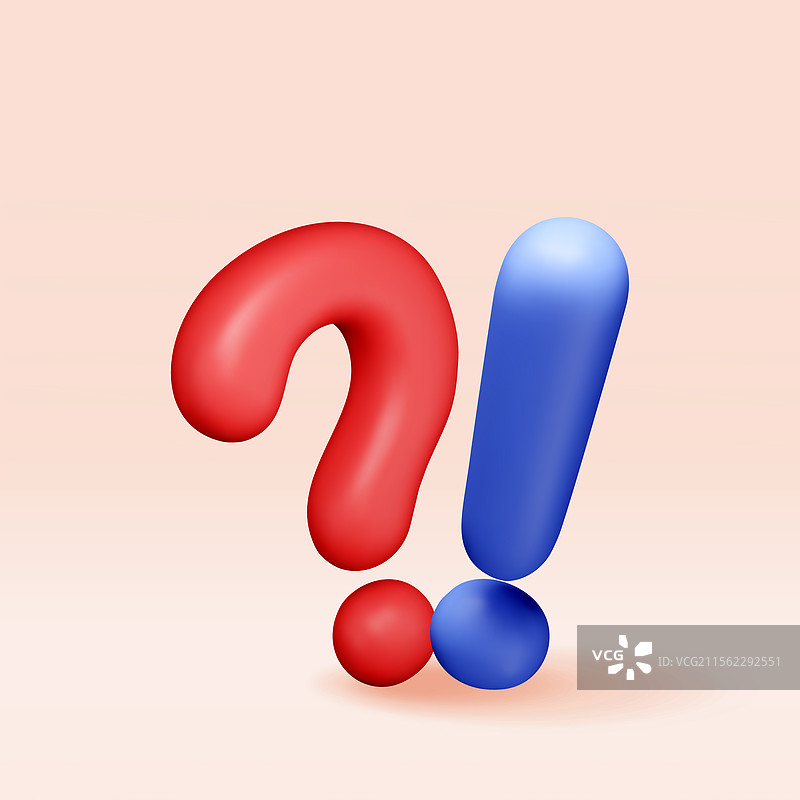 3D问号和感叹号图片素材