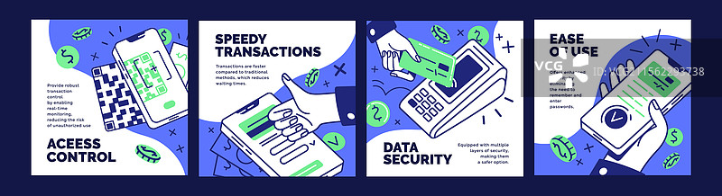 无接触现金支付应用的设计图片素材